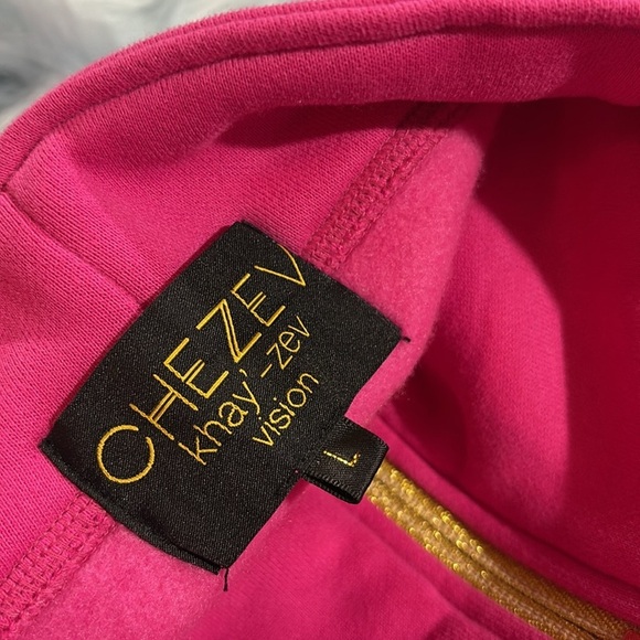 Chezev Kajiri Half-Zip Relaxed Sweatshirt Festival Fuchsia - Picture 3 of 9